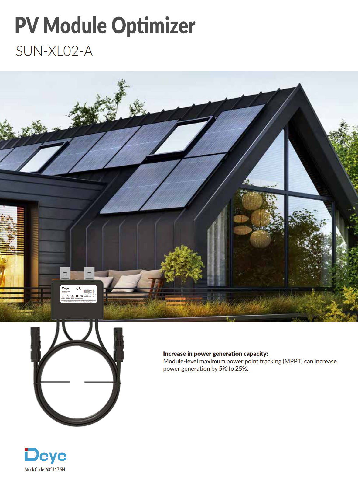 Deye SUN-XL02-A — PV Модулен Оптимизатор до 700W 3
