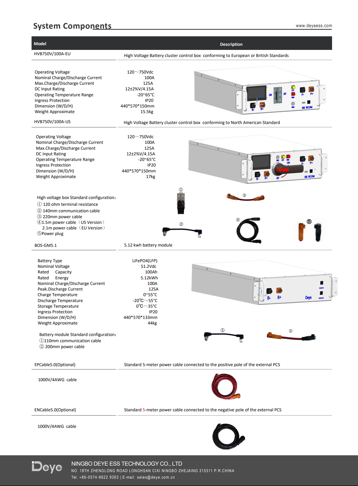 RACK шкаф за 8 батерии DEYE BOS-G HV-Rack (9 реда) 5