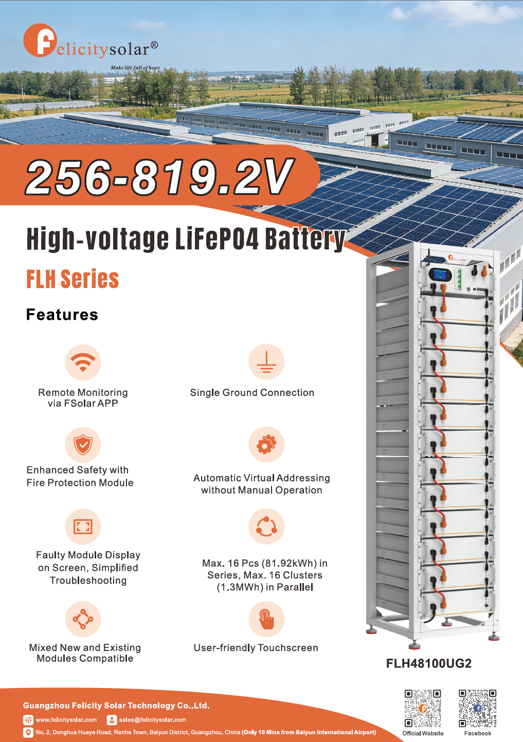 Високоволтова батерия Felicity Solar FHU48100 — от 20,48 kWh 4